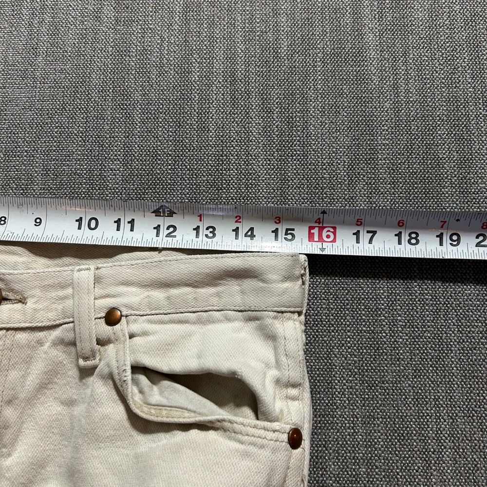 Wrangler 13MWZTN Cowboy Cut Jeans Mens 31x32 Tan Bone White Straight Leg Denim - Picture 8 of 8